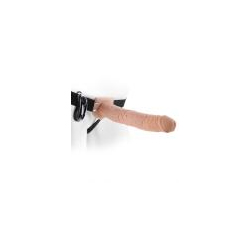  Fetish Fantasy 11 inches Vibrating Hollow Strap On Beige   